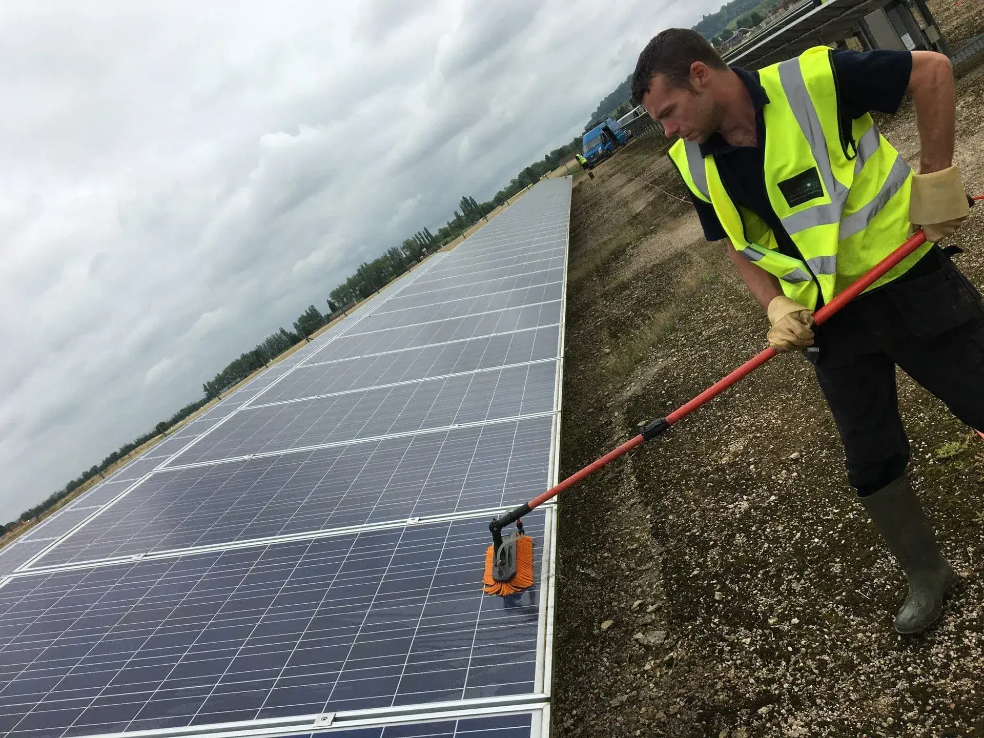 Commercial Solar Panel Cleaning by DMC Facilities Management