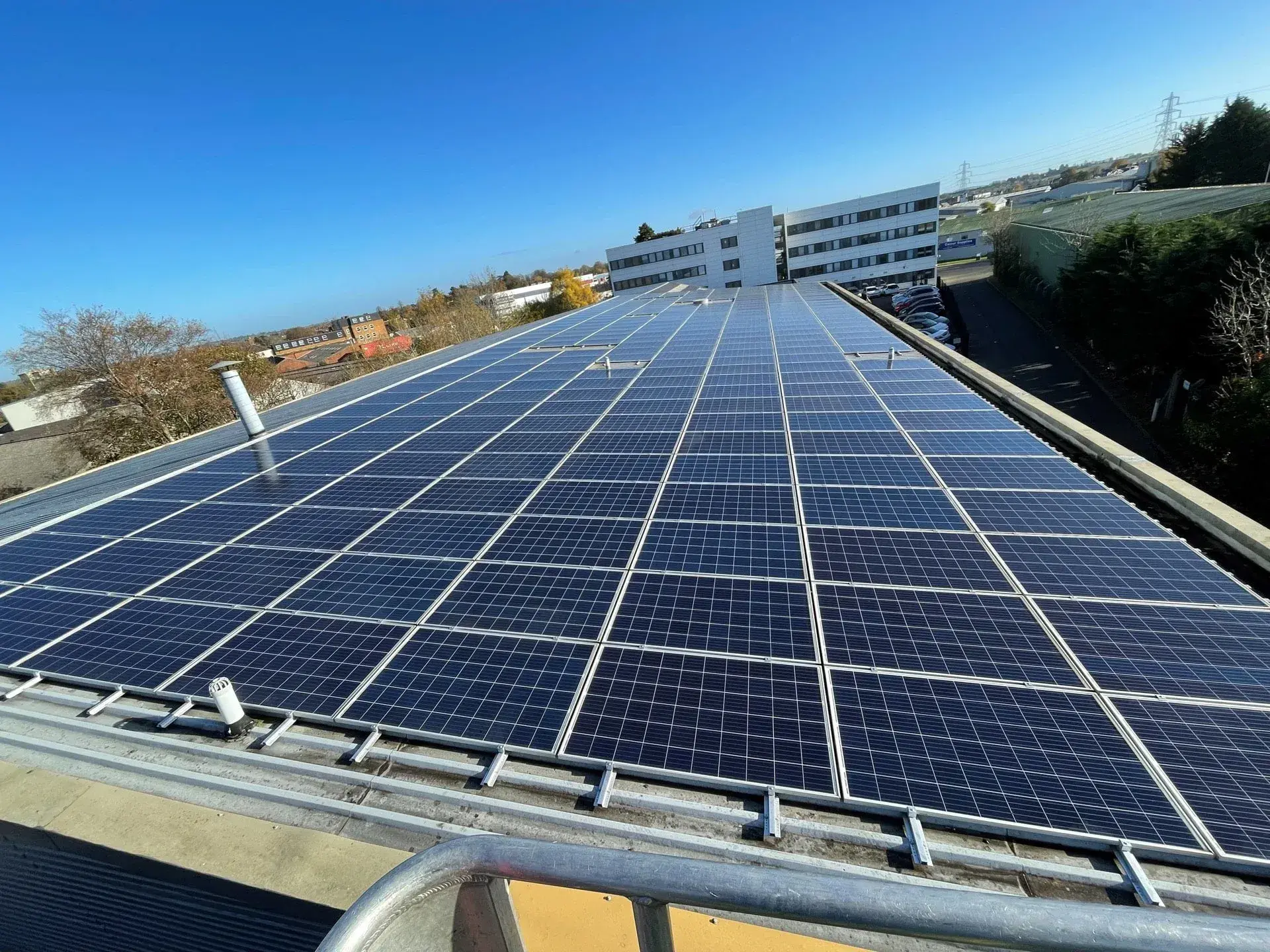 Commercial Solar Panel Cleaning by DMC Facilities Management