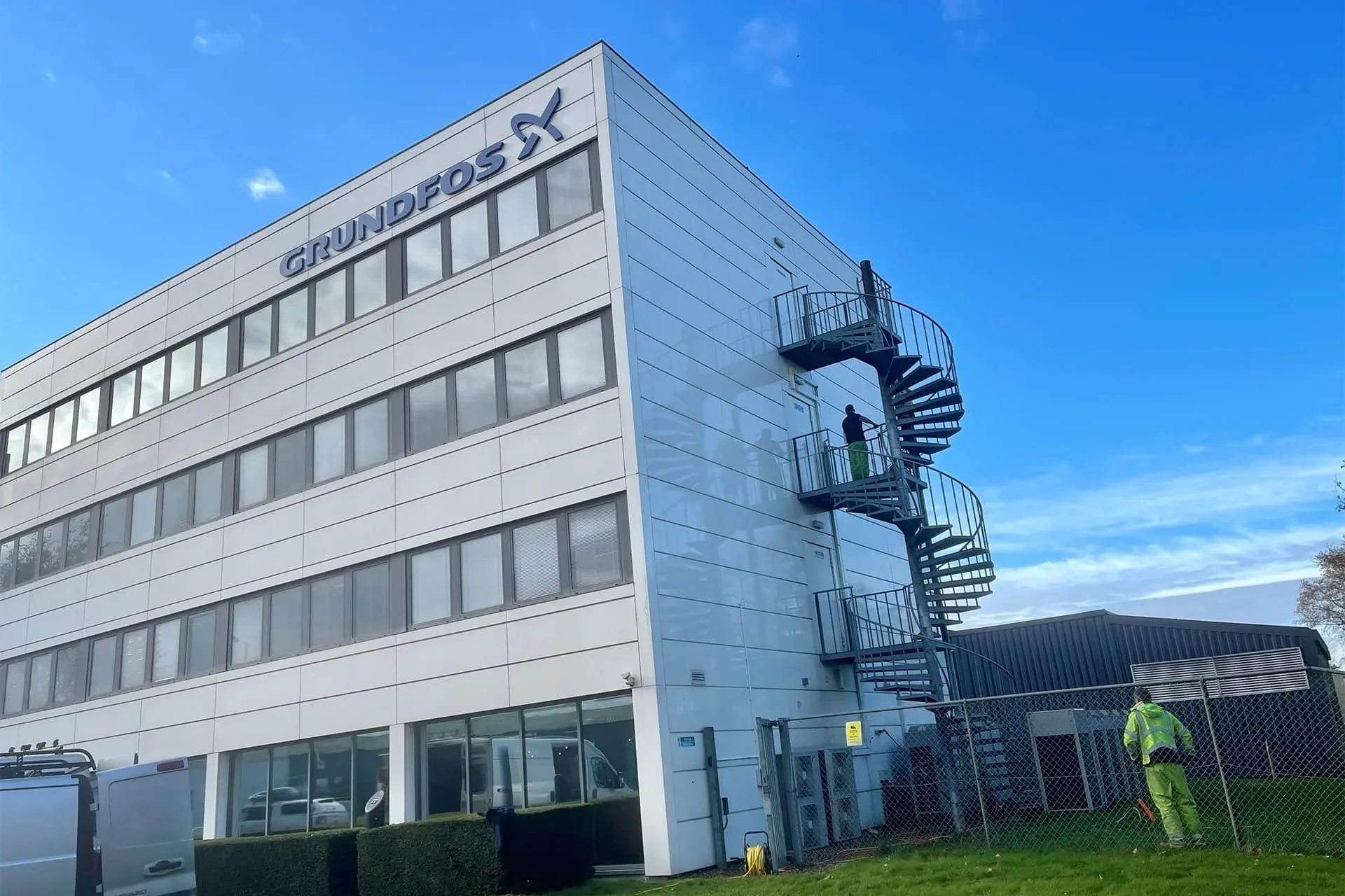 Commercial cladding and facade cleaning by DMC Facilities Management