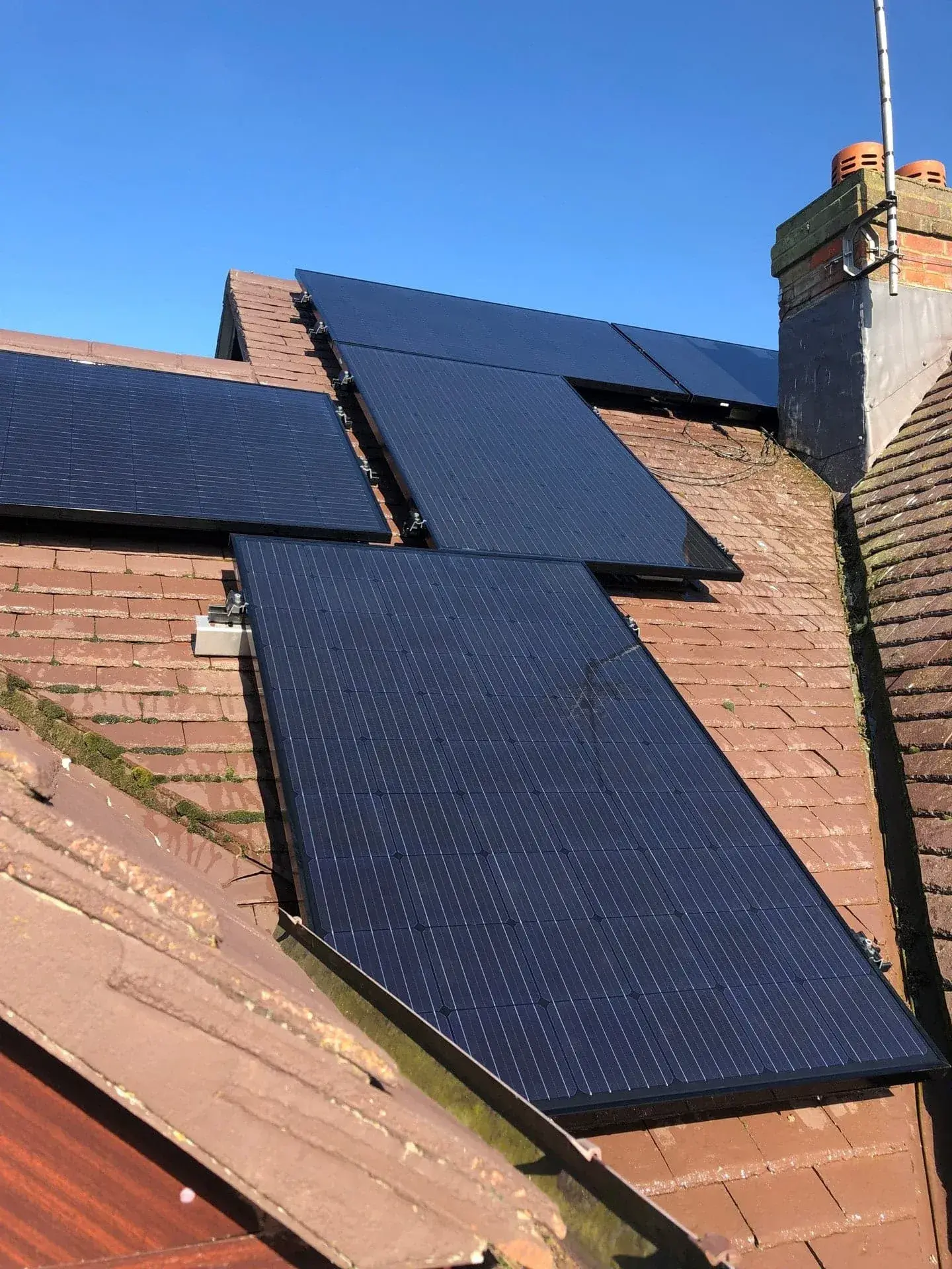 Clean solar panels after professional cleaning